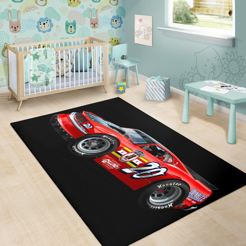 Mustang Race Car Muscle Car Art Area Rug