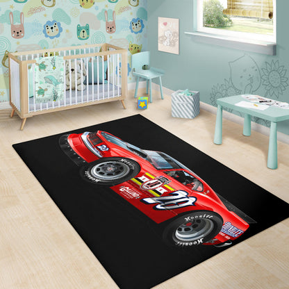 Mustang Race Car Muscle Car Art Area Rug