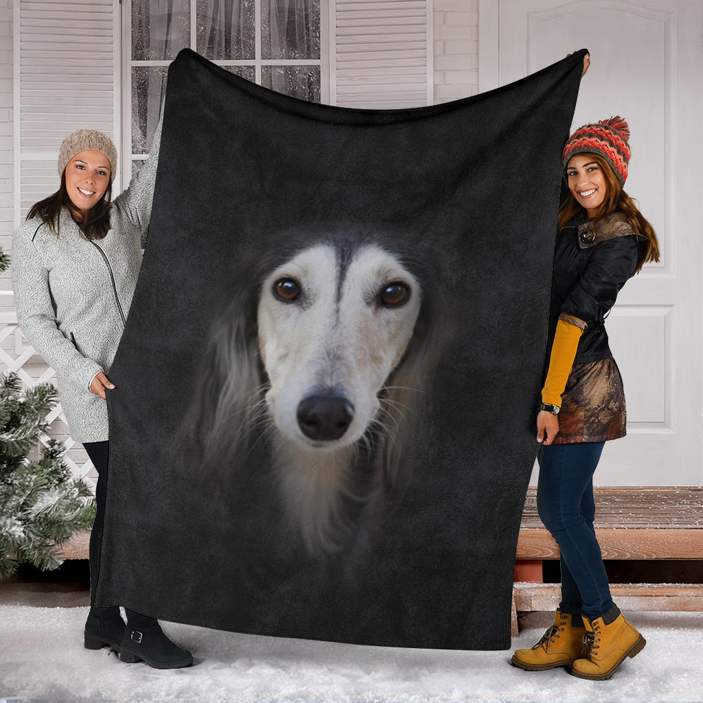 Premium Blanket Saluki Face Hair Blanket