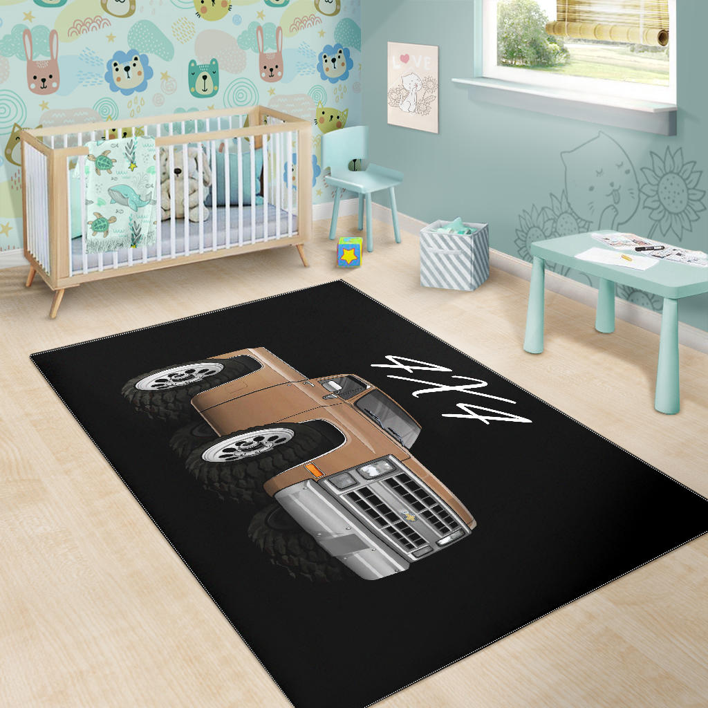 1986 4X4 Truck Car Art Area Rug