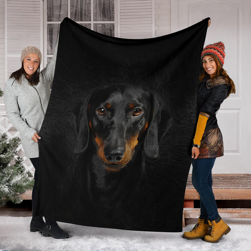 Premium Blanket Dachshund Face Hair