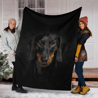 Premium Blanket Dachshund Face Hair