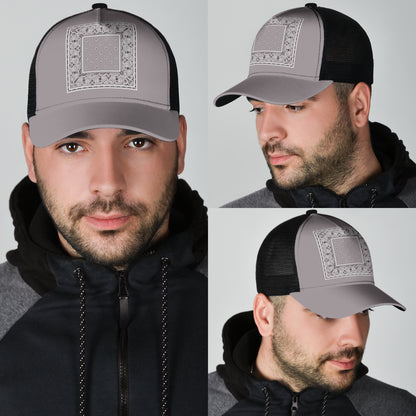 Classic Gray Bandana Mesh Back Cap