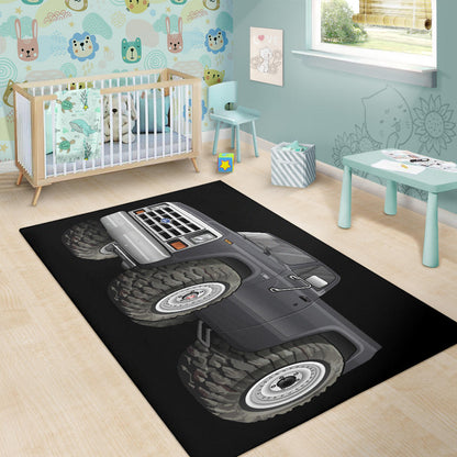 F-150 4x4 Pickup Truck Grey Black Background Plain