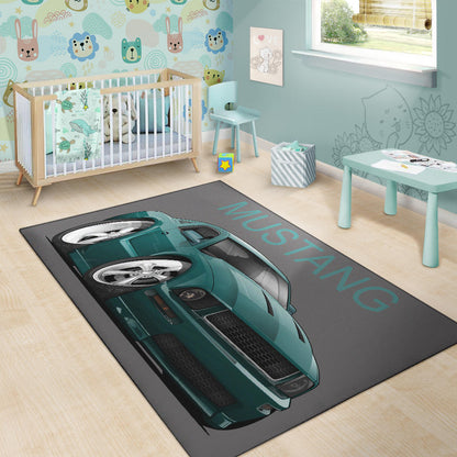 2008 Mustang Car Art Area Rug