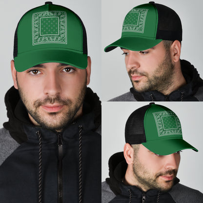 Classic Green Bandana Mesh Back Cap