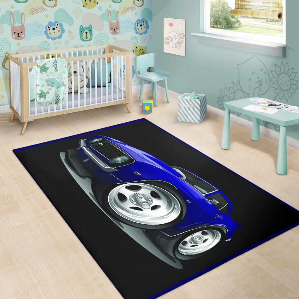 1st Generation Camaro Purple Black Area Rug