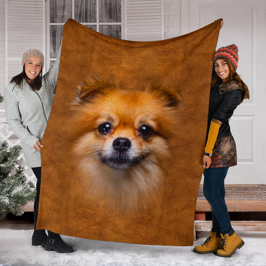 Premium Blanket Pomeranian Face Hair Blanket