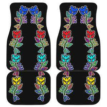 Four Directions Floral Set of 4 Car Floor Mats