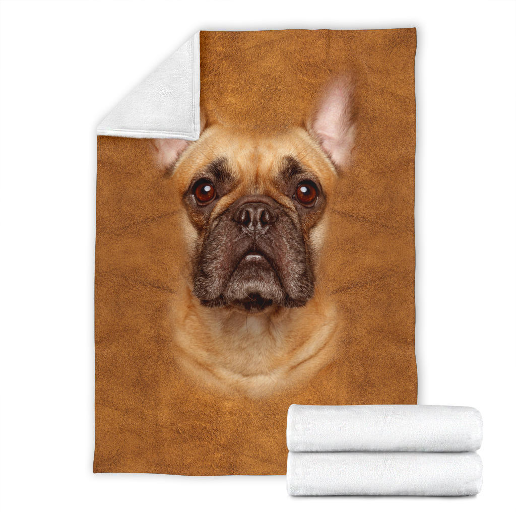 Premium Blanket French Bulldog Face Hair