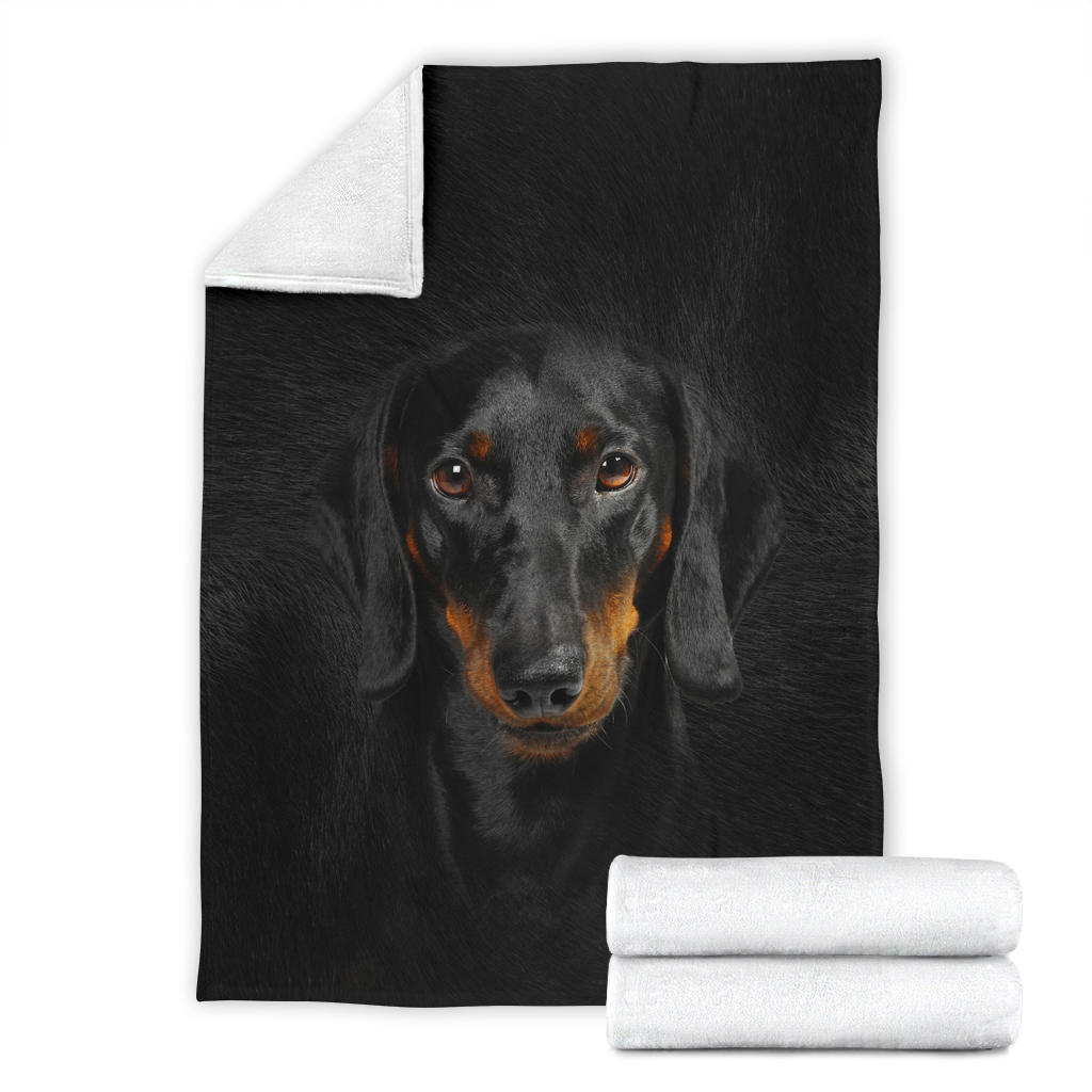 Premium Blanket Dachshund Face Hair