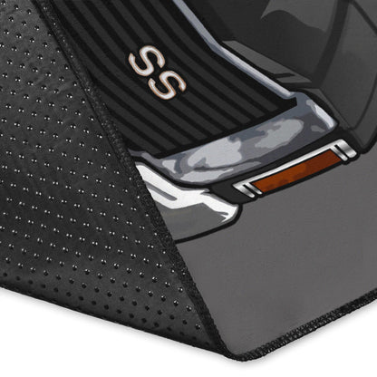 Black Chevelle Muscle Car Art Area Rug