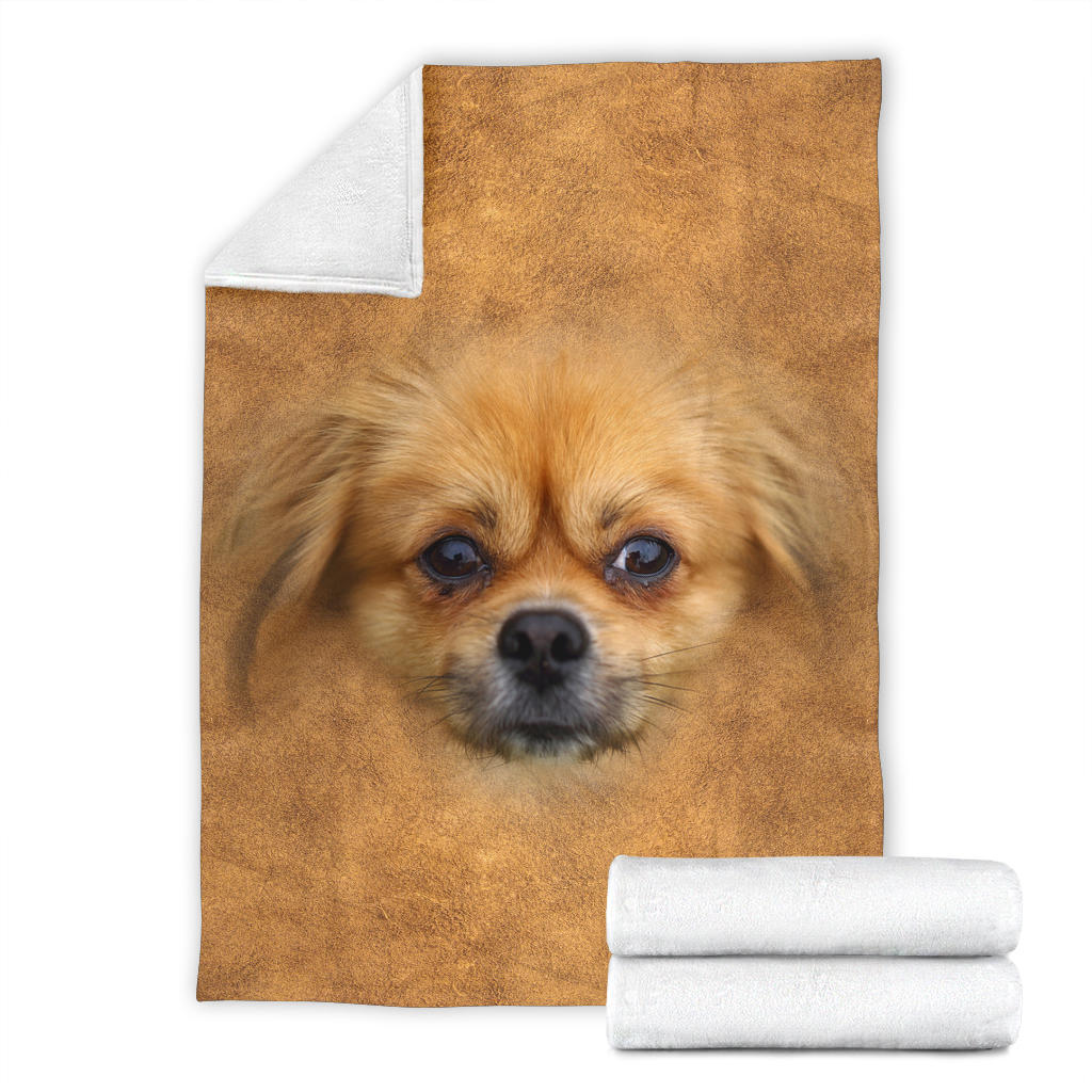 Premium Blanket Pekingese Face Hair