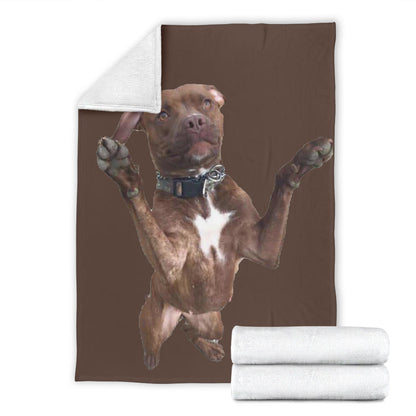 Dog standing up design premium blanket