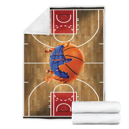 Basketball Court Paintball Premium Blanket