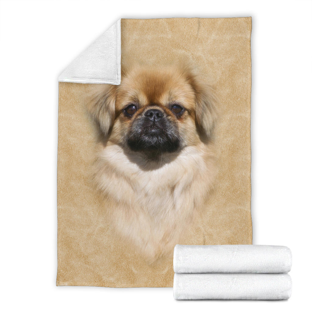 Premium Blanket Tibetan Spaniel Face Hair Blanket