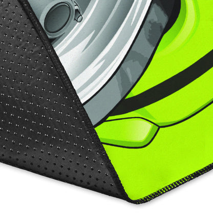 1969 Dart Car Art Area Rug Green