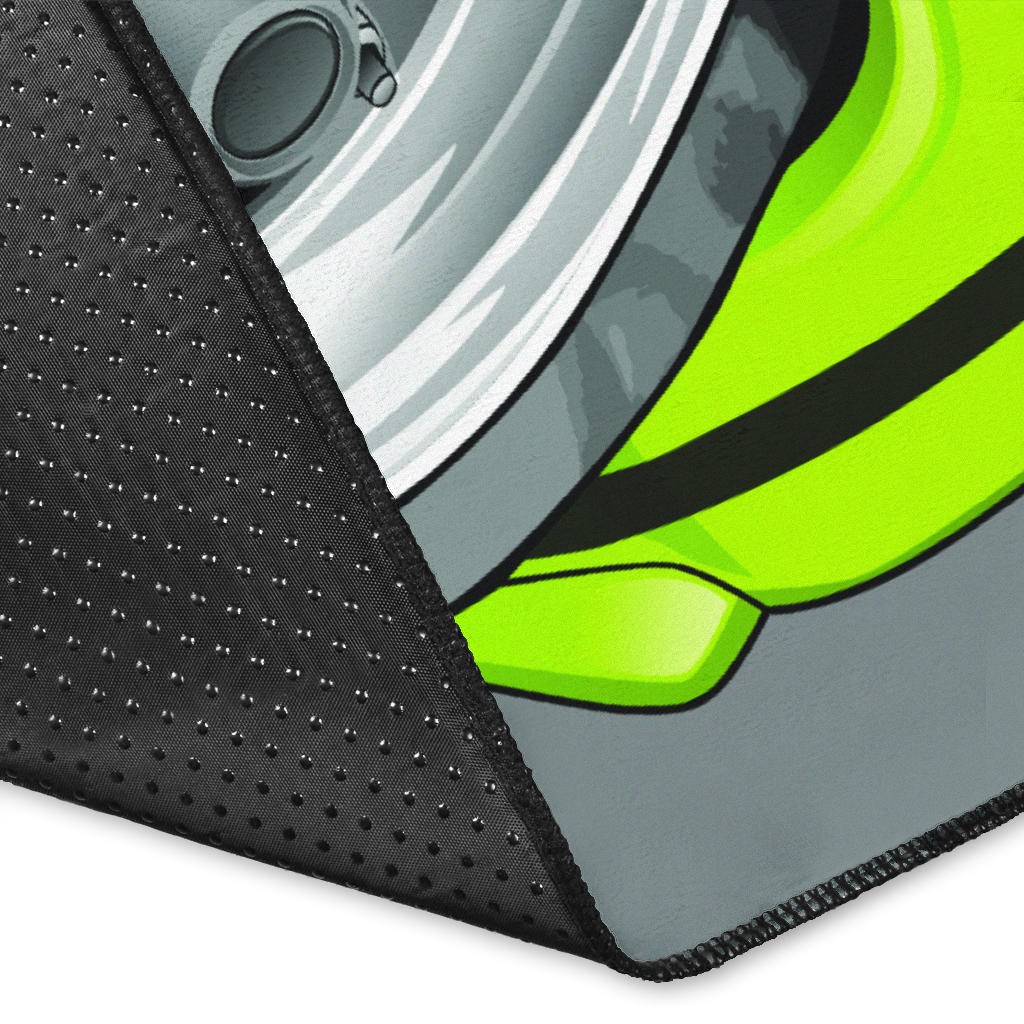 1969 Dart Car Art Area Rug Grey Background