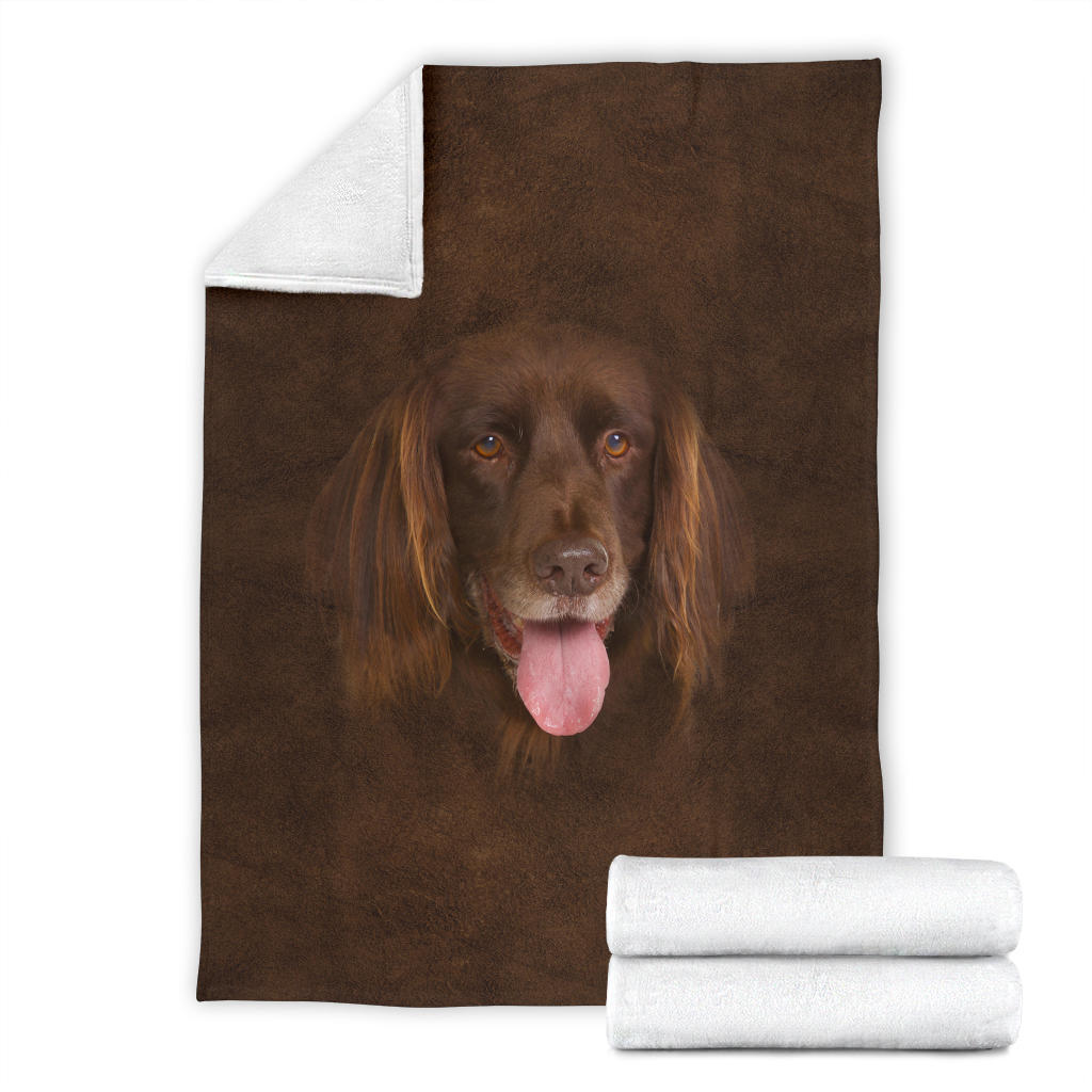 Premium Blanket German Longhaired Pointer Face Hair