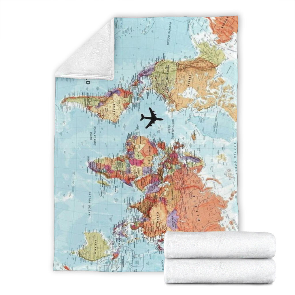 World Map Premium Blanket