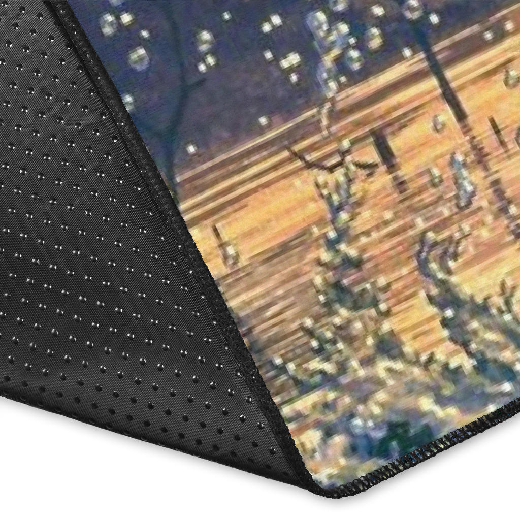 Bass Fish American Flag Area Rug