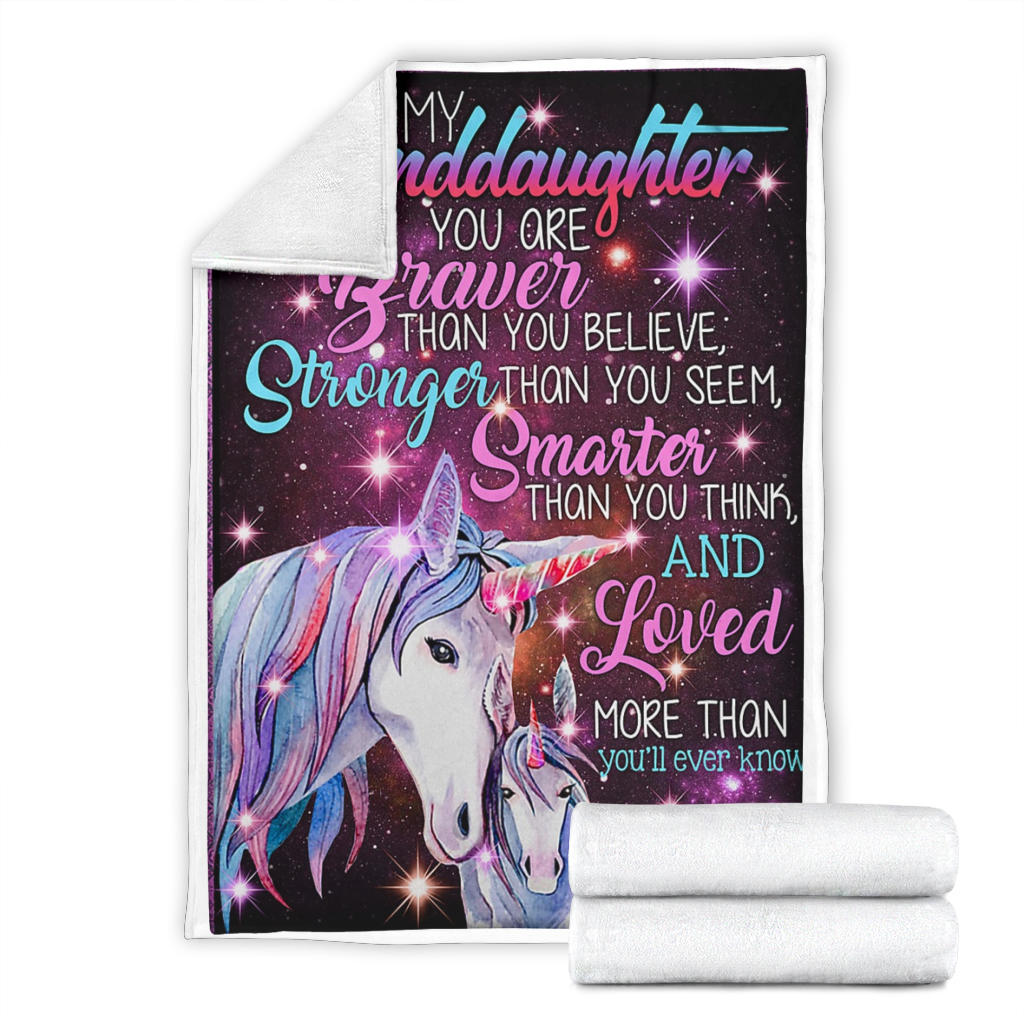 To My Granddaughter Premium Blanket