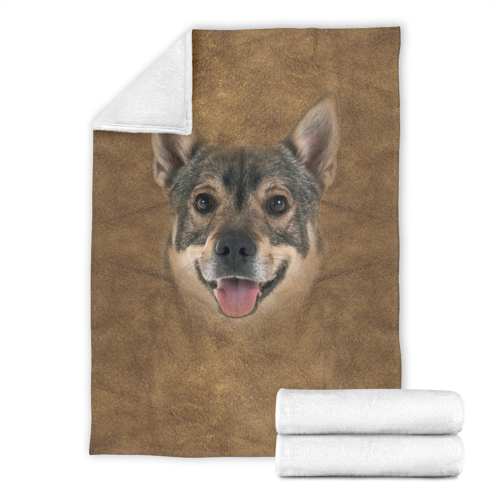 Premium Blanket Swedish Vallhund Face Hair Blanket