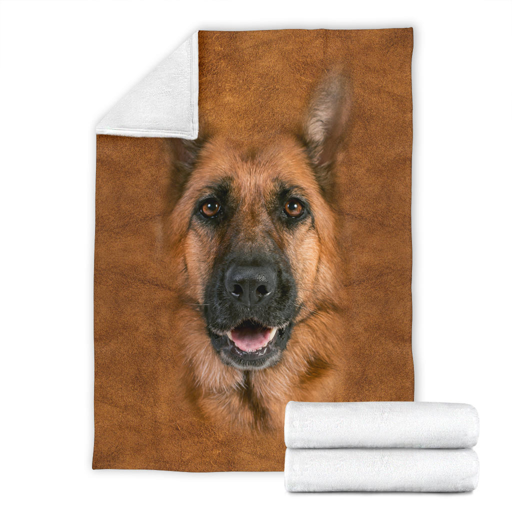Premium Blanket German Shepherd Face Hair