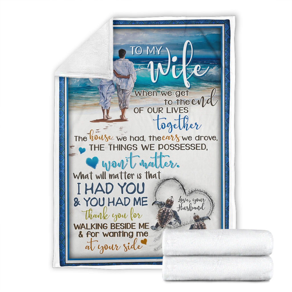 To My Wife Premium Blanket