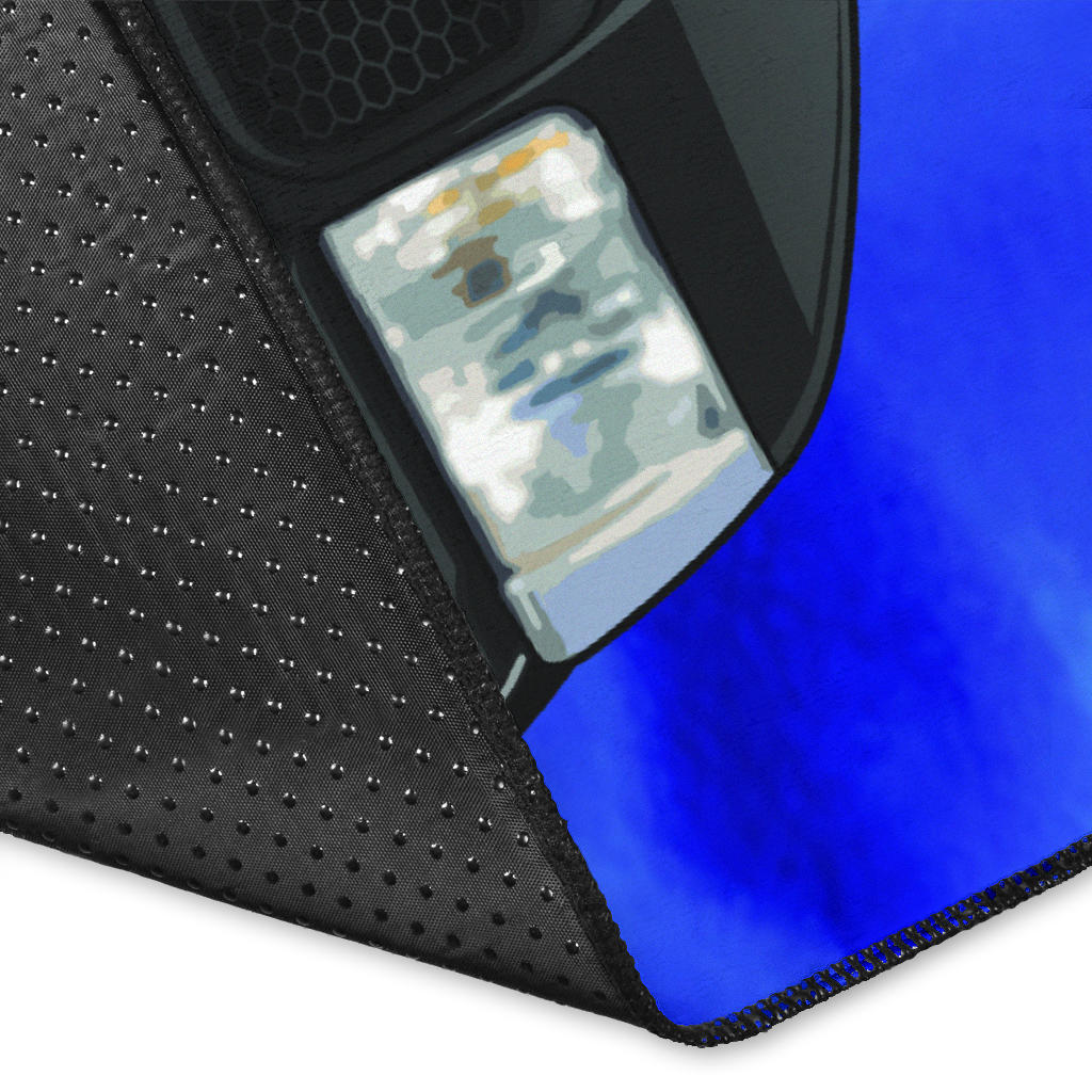 1999 Crown Victoria Blue Flames Area Rug