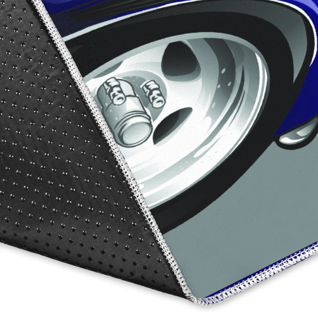 1st Generation Purple Camaro SS Gray Area Rug