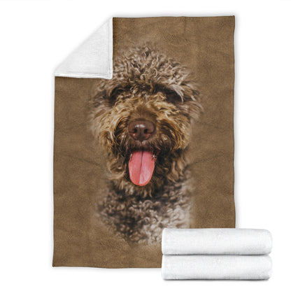 Premium Blanket Spanish Water Dog Face Hair Blanket