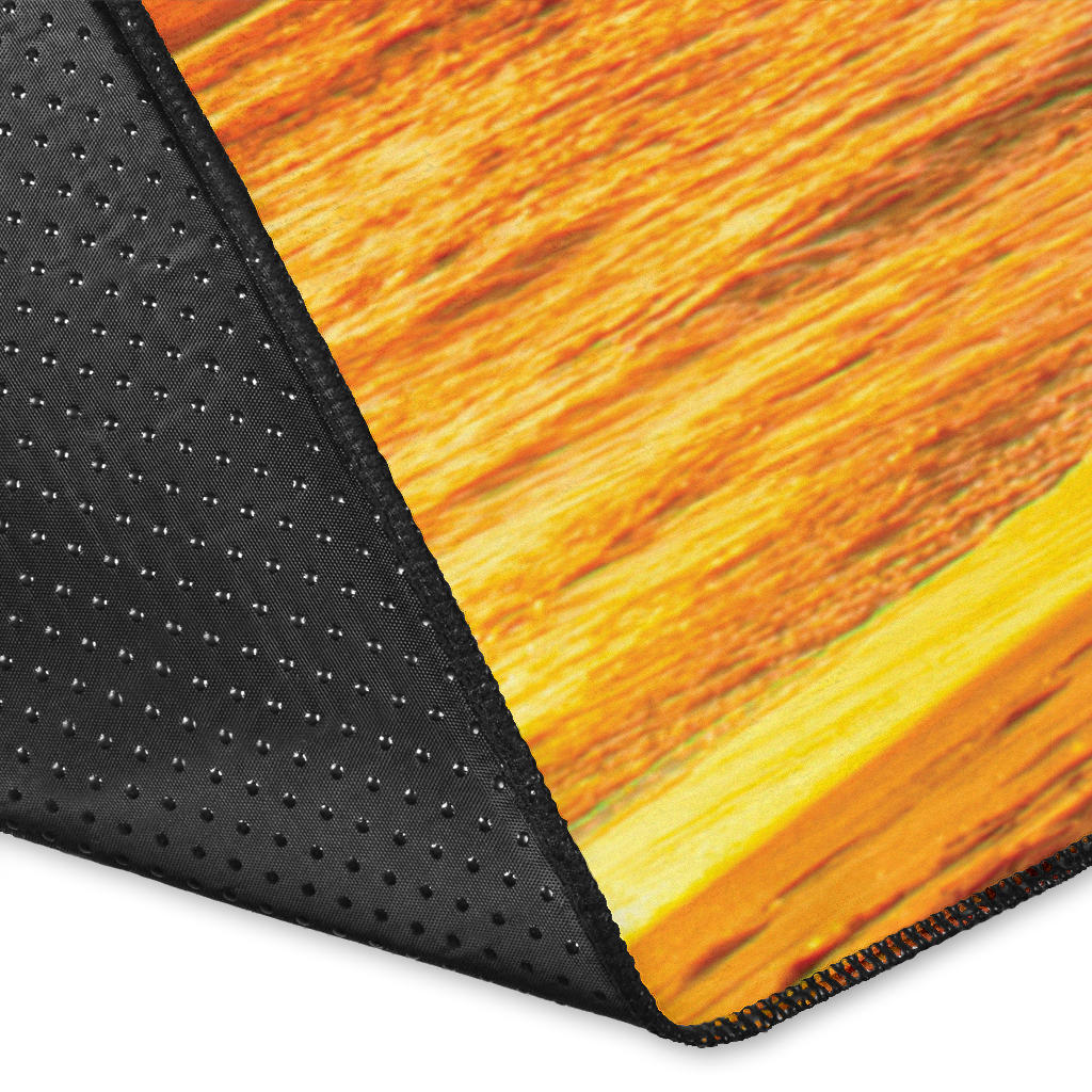 Serenity Sunset Palm Tree Beach Area Rug