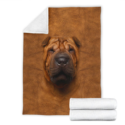 Premium Blanket Shar Pei Face Hair Blanket