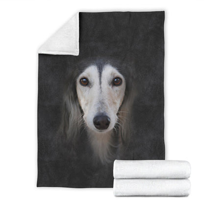 Premium Blanket Saluki Face Hair Blanket