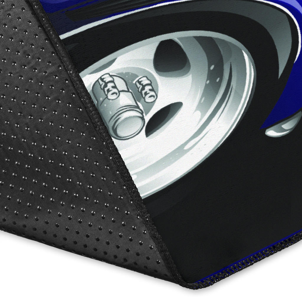 1st Generation Camaro Purple Black Area Rug