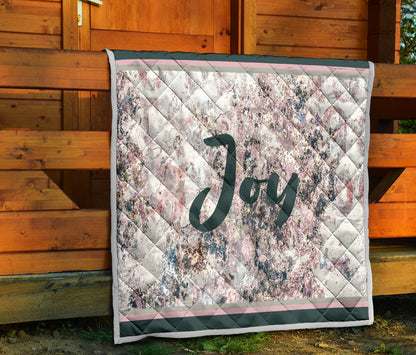 Joy Rose Gray Quilt