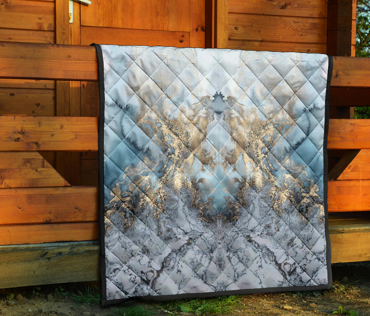 Baby Blue Liquid Gold Quilt