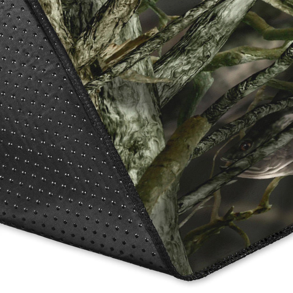Crappie Fish Camo Bush Area Rug