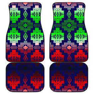 Dark Blue Shades Set of 4 Car Floor Mats