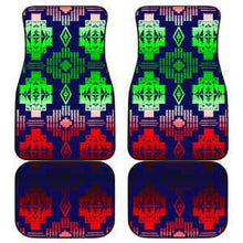 Dark Blue Shades Set of 4 Car Floor Mats