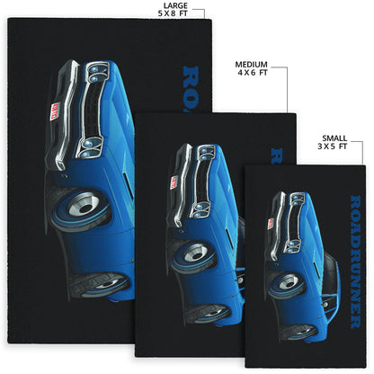 1968 Plymouth Roadrunner Muscle Car Art Area Rug