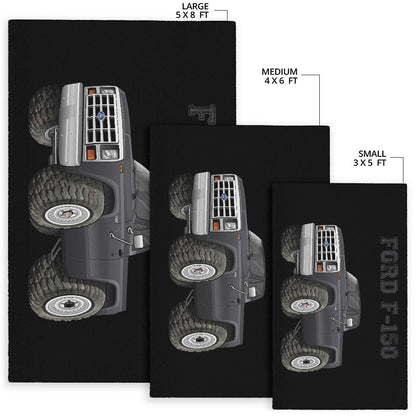 F-150 4x4 Grey Black Area Rug