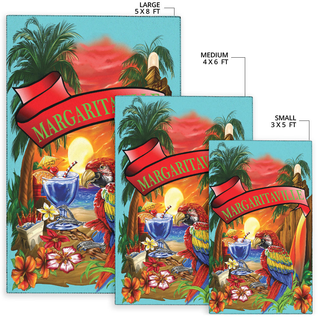 Margaritaville Decor Baby Blue Parrot Area Rug