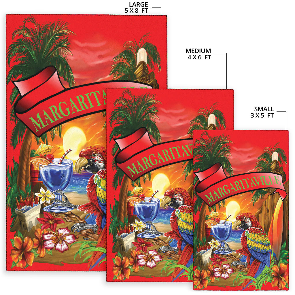 Margaritaville Parrot Red Beach Area Rug