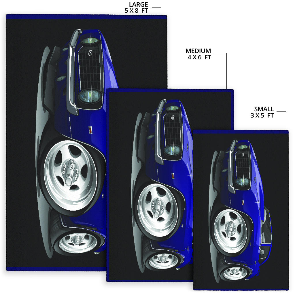 1st Generation Camaro Purple Black Area Rug