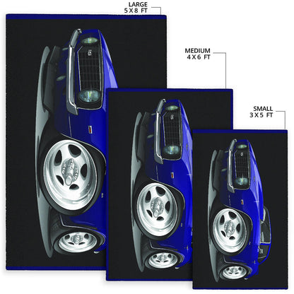 1st Generation Camaro Purple Black Area Rug