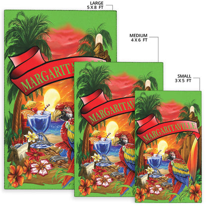 Margaritaville Lime Green Parrot Area Rug