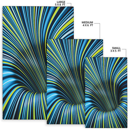 Tunnel Illusion Black Hole Area Rug