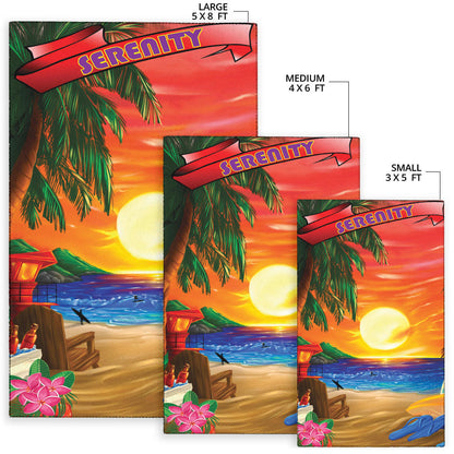 Serenity Sunset Relax Design Area Rug